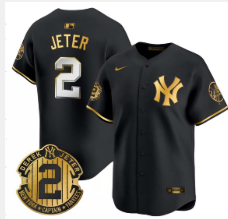Men 2026 New York Yankees #2 Jeter black Nike MLB Jersey 092405->new york yankees->MLB Jersey